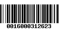 Código de Barras 0016000312623