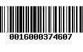 Código de Barras 0016000374607