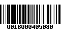 Código de Barras 0016000405080