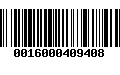 Código de Barras 0016000409408