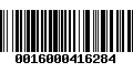 Código de Barras 0016000416284