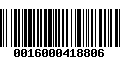 Código de Barras 0016000418806