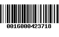 Código de Barras 0016000423718