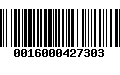 Código de Barras 0016000427303