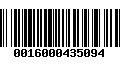 Código de Barras 0016000435094