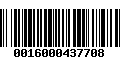 Código de Barras 0016000437708