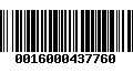 Código de Barras 0016000437760