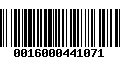 Código de Barras 0016000441071