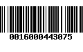 Código de Barras 0016000443075