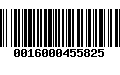 Código de Barras 0016000455825