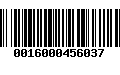 Código de Barras 0016000456037