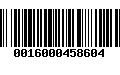 Código de Barras 0016000458604