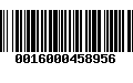 Código de Barras 0016000458956