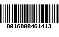 Código de Barras 0016000461413