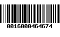 Código de Barras 0016000464674