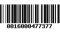 Código de Barras 0016000477377