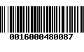 Código de Barras 0016000480087