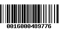 Código de Barras 0016000489776