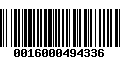 Código de Barras 0016000494336