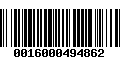 Código de Barras 0016000494862