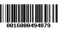 Código de Barras 0016000494879