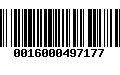 Código de Barras 0016000497177