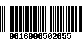 Código de Barras 0016000502055