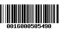 Código de Barras 0016000505490