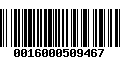 Código de Barras 0016000509467