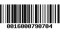 Código de Barras 0016000790704