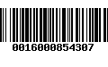 Código de Barras 0016000854307