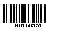 Código de Barras 00160551