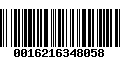 Código de Barras 0016216348058