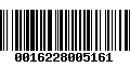 Código de Barras 0016228005161