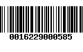 Código de Barras 0016229000585