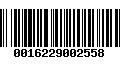 Código de Barras 0016229002558