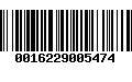 Código de Barras 0016229005474