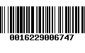 Código de Barras 0016229006747