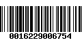 Código de Barras 0016229006754