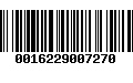 Código de Barras 0016229007270