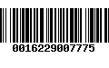 Código de Barras 0016229007775