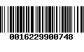 Código de Barras 0016229900748