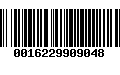 Código de Barras 0016229909048