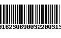 Código de Barras 00162306900322003139