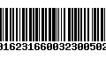 Código de Barras 00162316600323005022