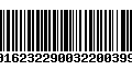 Código de Barras 00162322900322003991