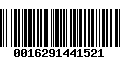 Código de Barras 0016291441521