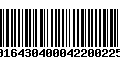 Código de Barras 00164304000422002257