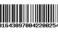 Código de Barras 00164309700422002541