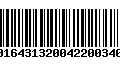 Código de Barras 00164313200422003409